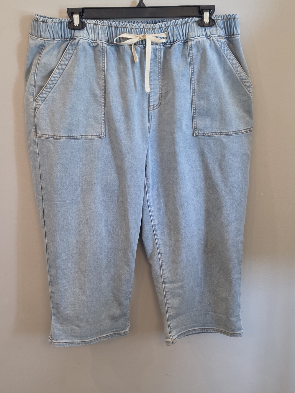 Lane Bryant Light Blue Women's Drawstring Denim Capris